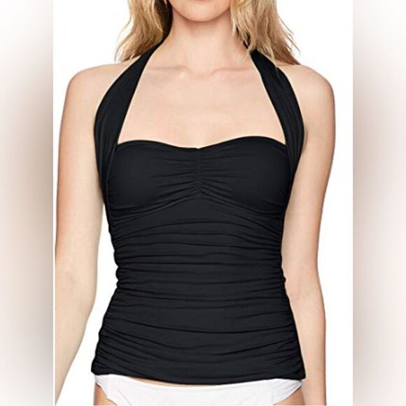 La Blanca NWT Island Goddess Convertible multi-way Bandini Black Size 6 - Picture 3 of 6